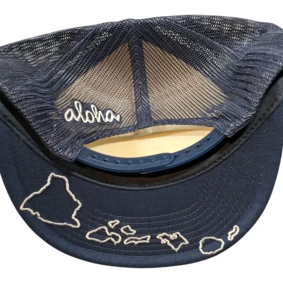 Local Motion Hawaii Mesh Foam Front Snapback Trucker Hat Stitched Bill Beach - Picture 2 of 4